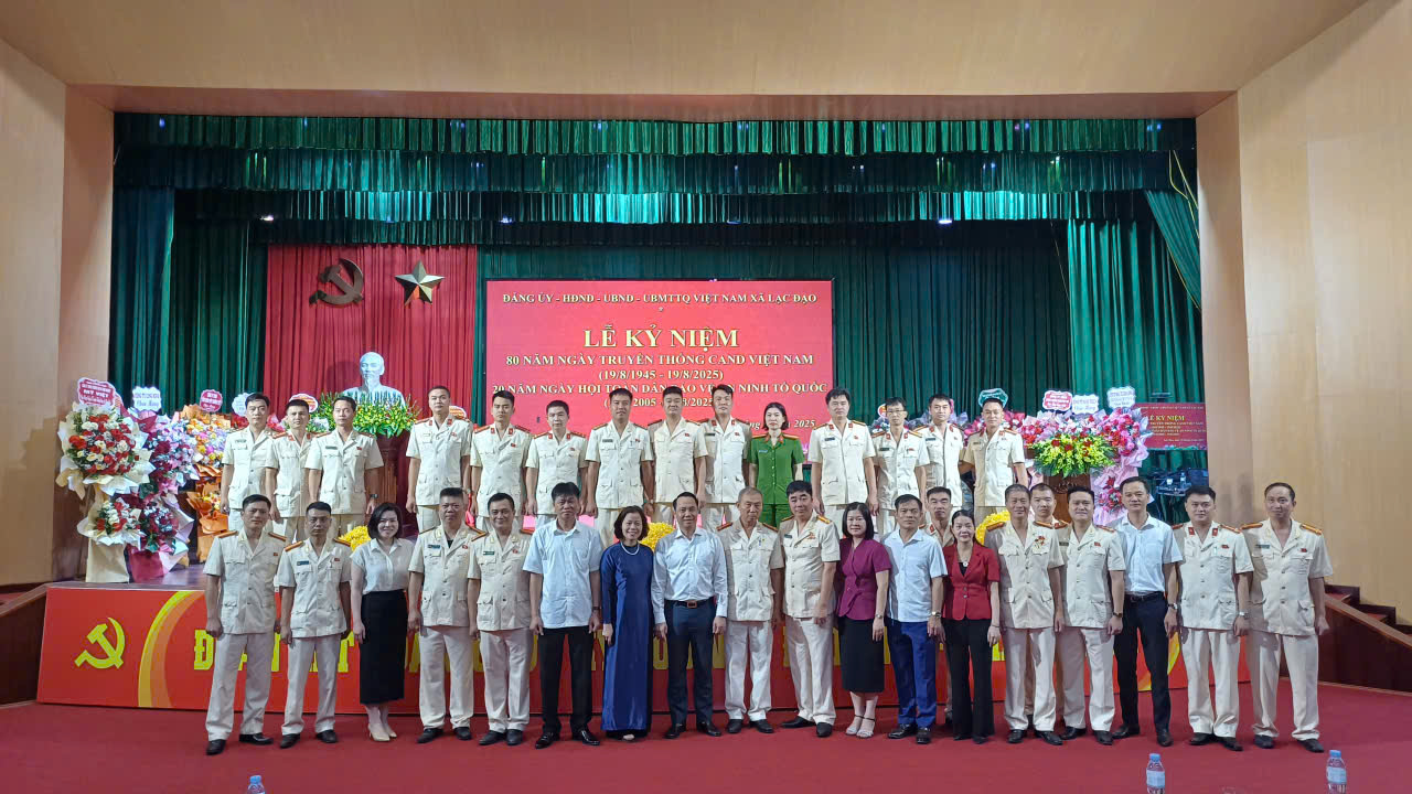 Lễ kỷ niệm 80 năm ngày truyền thống CAND Việt Nam (19/8/1945 - 19/8/2025) và 20 năm ngày hội Toàn dân bảo vệ ANTQ (19/8/2005 -19/8/2025)