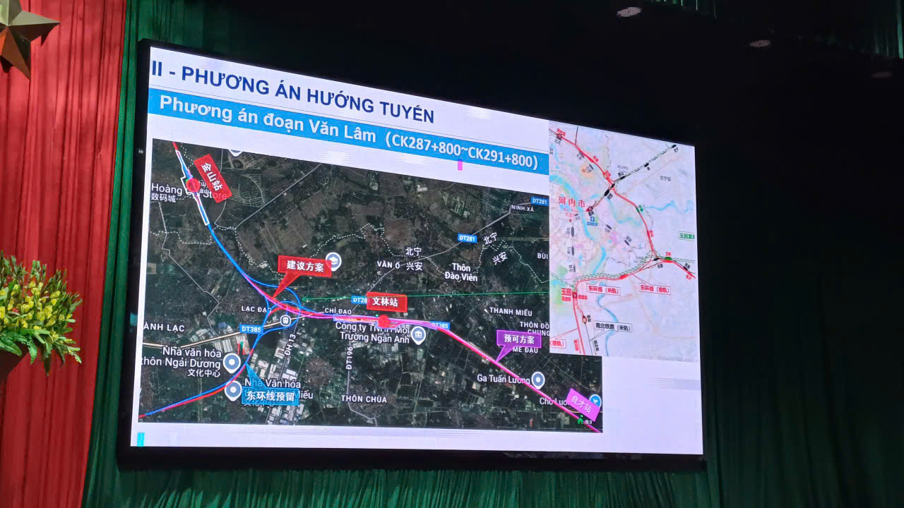 Công tác triển khai dự án đường sắt Lào Cai - Hà Nội - Hải Phòng.