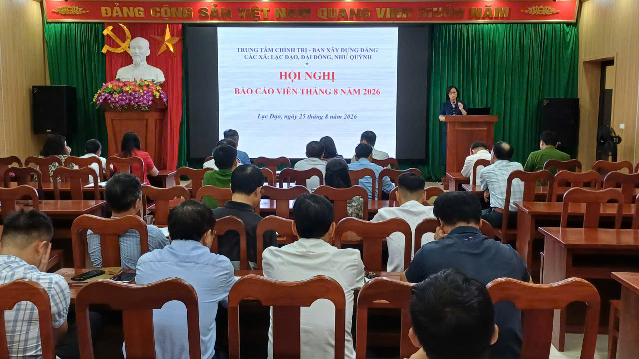 Hội nghị Báo cáo viên tháng 8/2026.