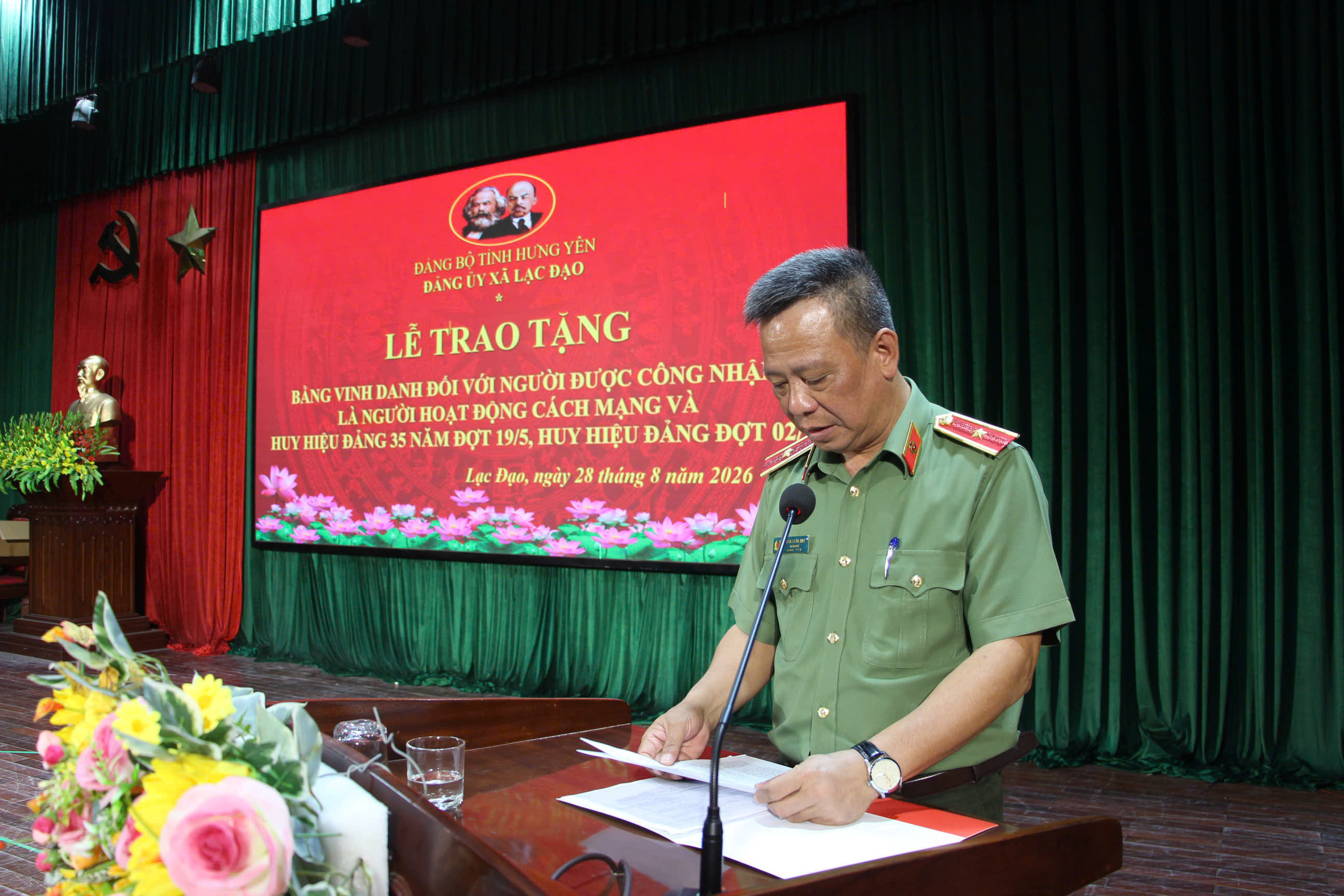 Lễ trao tặng Bằng vinh danh đối với được người được công nhận là người hoạt động cách mạng và Huy hiệu Đảng 35 năm đợt 19/5/2026, Huy hiệu Đảng  đợt 02/9/2026