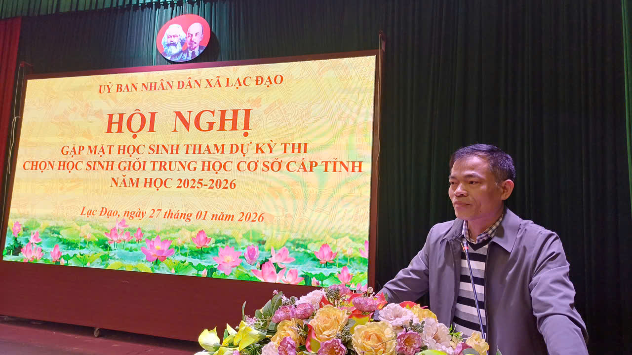 Hội nghị gặp mặt học sinh tham dự Kỳ thi chọn học sinh giỏi THCS cấp tỉnh năm học 2025 - 2026