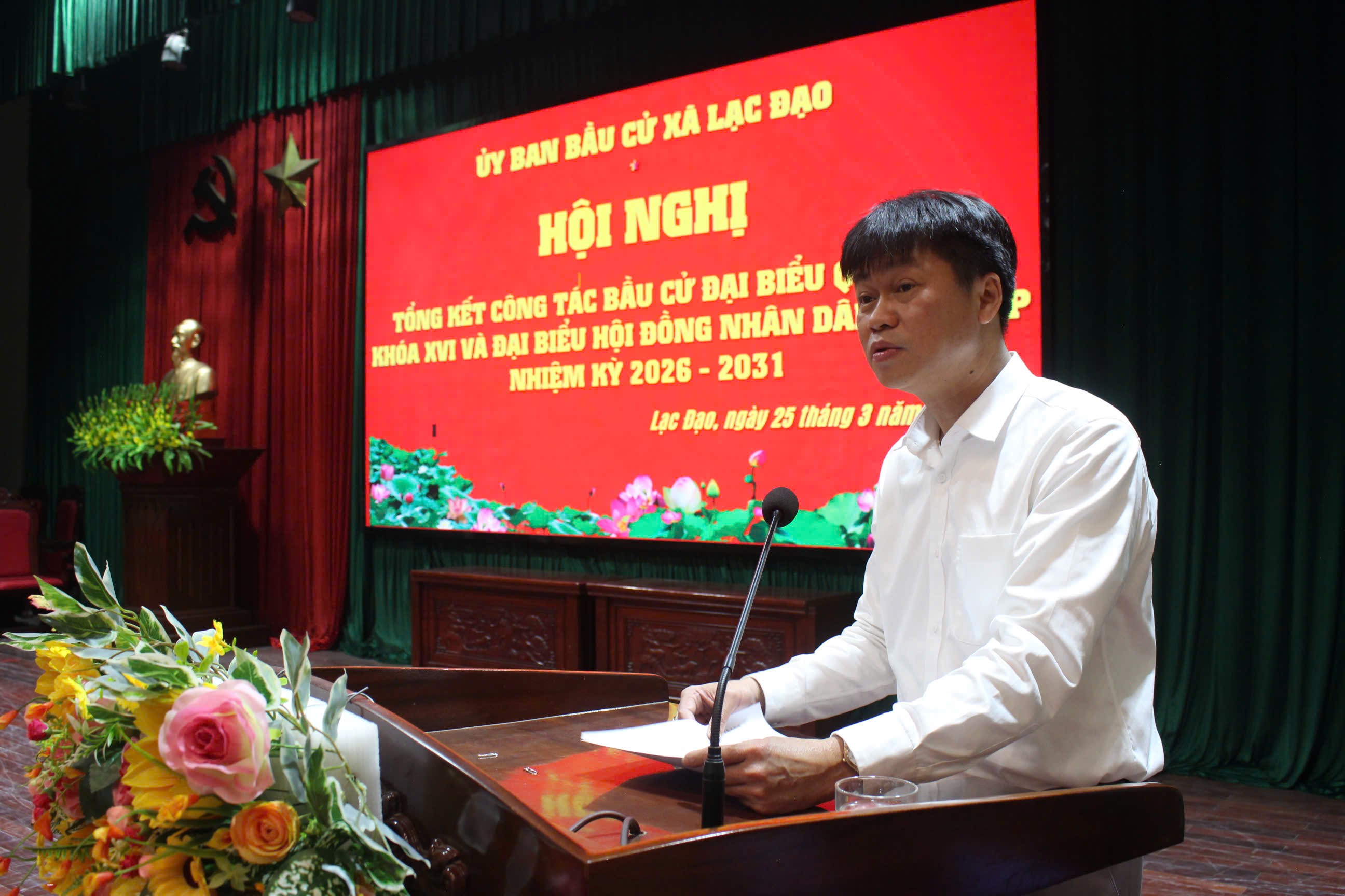 Hội nghị tổng kết công tác bầu cử đại biểu Quốc hội khóa XVI và đại biểu HĐND các cấp nhiệm kỳ 2026 - 2031.
